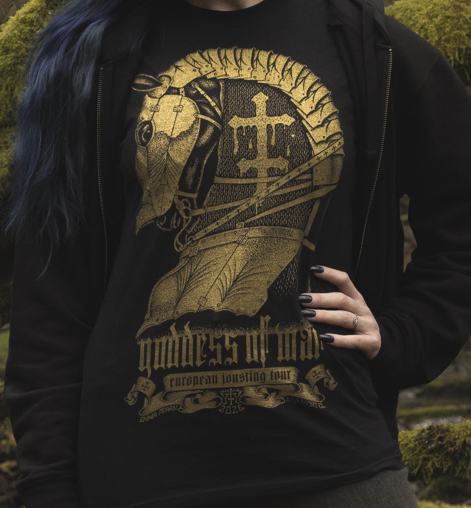 Goddess of War I Back Print T-shirt V2 (EG/B) - Image 4